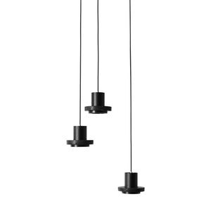 Contemporary Pendant Lamps 'Calm' in Black Lava Stone 'Small' ( never used)